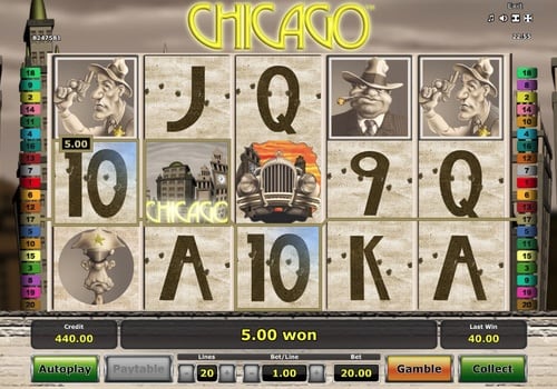 Игровой автомат Chicago - призовая комбинация со знаком Wild Призовая комбинация со знаком Wild в игровом автомате Chicago