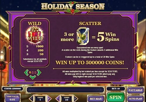 Онлайн слот Holiday Season - описание Wild и Scatter Описание Wild и Scatter в онлайн слоте Holiday Season